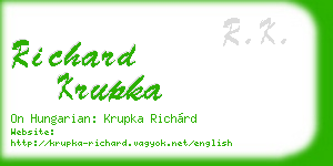 richard krupka business card